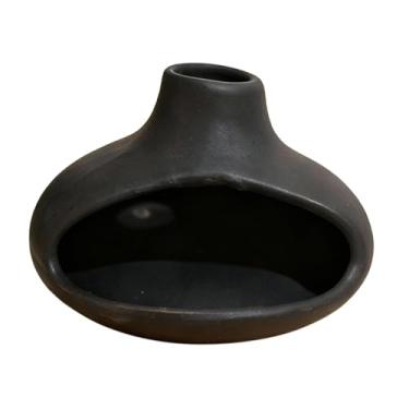 Imagem de Baoblaze Queimador de incenso de cerâmica, suporte para, decoração de SPA, queimador de incenso em cone, suporte para sálvia para sala de jantar, Preto