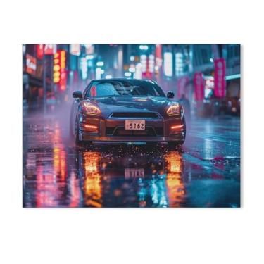 Imagem de HouLaiZhe R32 Night Neon Classic Posters Canvas Wall Aesthetic Room Decor Wall Painting Prints Gallery Room Wall Decor para quarto, sala de estar, escritório, 45 x 60 cm