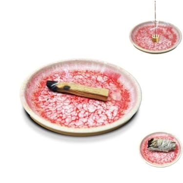 Imagem de Suporte Palo Santo 5 em 1, suporte de sálvia para queima, suporte incsense para sálvia e palo santo, incenso, para decoração de casa de sala de meditação de ioga (forno que fica vermelho)