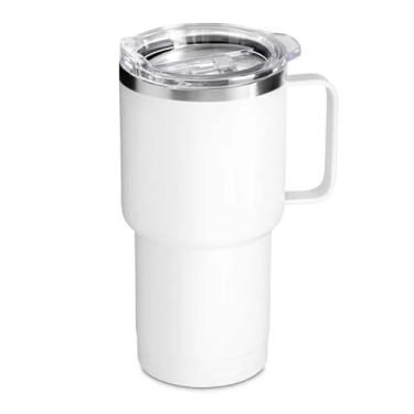 Imagem de Genérico, Caneca Térmica, 600ml, Branco, Design Funcional, Ideal para Uso Diário, Trabalho, Estudo e Viagens
