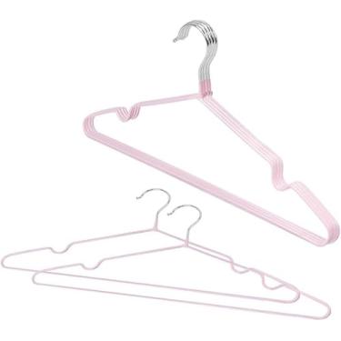 Imagem de Cabides Roupas 10 peças em Metal Emborrachado (Rosa)