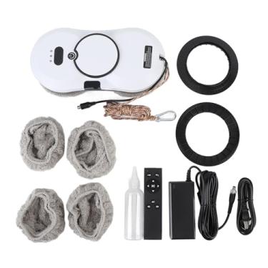 Imagem de Luocute Robô de Limpeza de Janelas, Potência de Sucção 2800Pa, Planejamento de Caminho Inteligente, Cabeças de Limpeza Em Espiral Dupla, Detecção de Borda, Com Controle Remoto e Corda