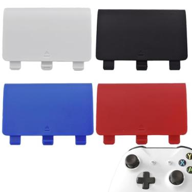 Imagem de Mingxiong 4 peças de substituição de capa de bateria para controle Xbox One/One S/One X [NÃO para Xbox Series X/S], peça de reparo de capa traseira de bateria compatível com controle Xbox One