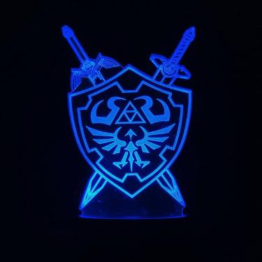 Imagem de Luz noturna LED 3D Zelda`s Links que muda de cor para crianças