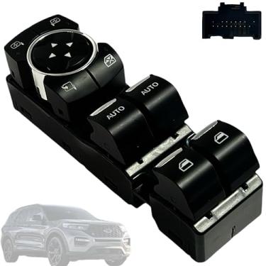 Imagem de MEILICACY Botão de interruptor de janela elétrica dianteiro esquerdo do lado do motorista adequado para Ford Explorer 2011 2012 2013 2014 2015 OEM: bb5t14540agw 14540 BB5T-14540-AGW