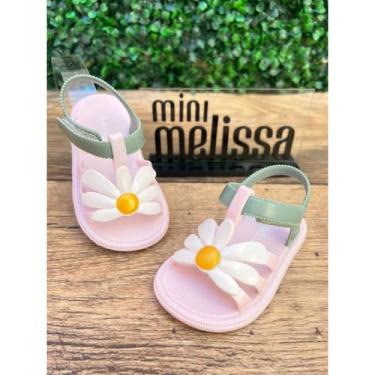 Imagem de Sandália Infantil Menina Mini Melissa Hip Bloomy BB de Margarida - Mk-