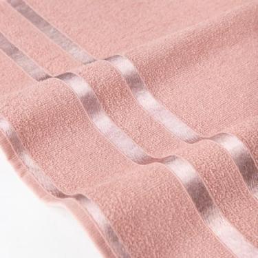 Imagem de Kit 5 Toalhas de Rosto 100% Algodão Macias Absorventes Uso Diário Banheiro Lavagem Rápida Secagem Confortável (5 ROSA)