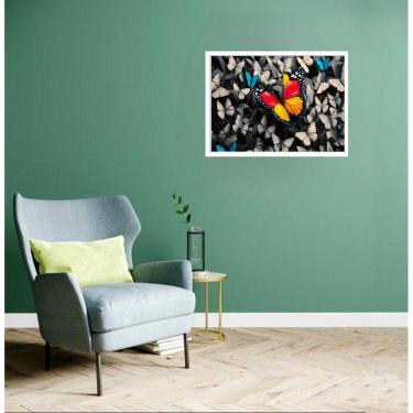Imagem de Quadro Decorativo Borboleta Fundo Borboletas - 50X70Cm