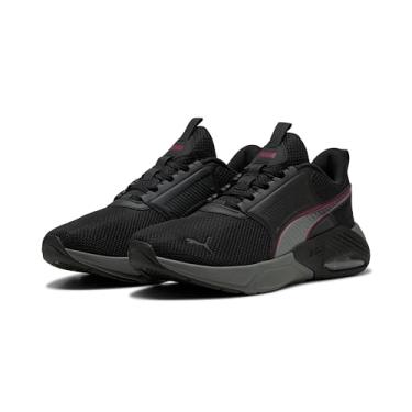 Imagem de PUMA Tênis de corrida masculino, Puma Preto, cinza escuro, vermelho, vermelho real, 7 Women/5.5 Men
