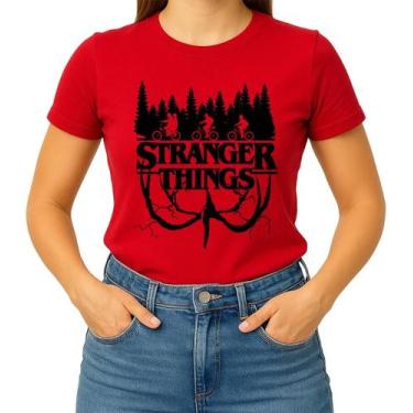 Imagem de Camiseta Camisa Adulto Feminina Masculina Algodão SÉRIE Stranger Thing
