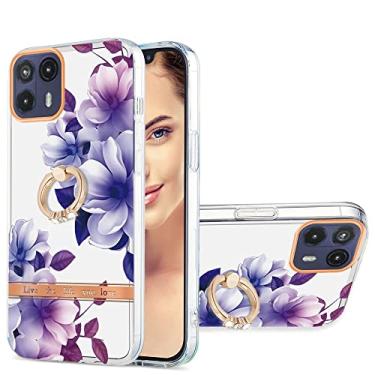 Imagem de For Motorola Moto G50 5G Ring IMD Flowers TPU Phone Case