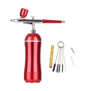 Imagem de Kit de pintura portátil para aerógrafo sem fio Compressor PSI alto fluxo de ar grande ação dupla para arte modelo pintura corporal artista maquiagem unhas (cor: Parte 3)