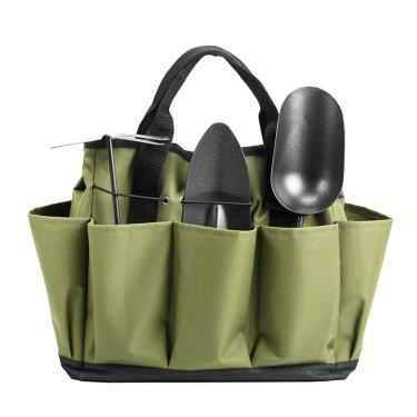 Imagem de Bolsa de Jardinagem com Kit Ferramentas Organizador 8 Bolsos Porta-Ferramentas Mão Portátil Múltiplas Tecido Oxford Alças Confortáveis Grande Capacidade Suprimentos Portáteis para Gramado Jardim e Jar