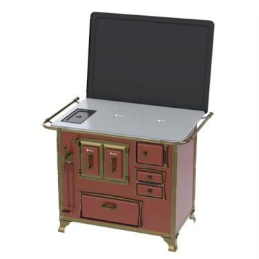 Imagem de Fogão a Lenha N 2 Renaissance Chapa de Aluminio Tabaco Cald Saida Esquerda