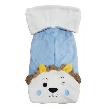 Imagem de Manta / Saco Dormir Peluciado Bebê Menino Azul Lessa B8992-Masculino
