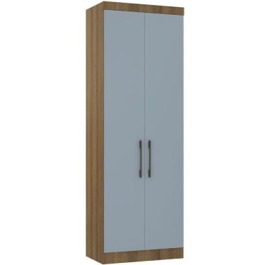 Imagem de Guarda Roupa Modulado 79cm 2 Portas Paris Luciane Móveis Avelã Pf Com Grey Sky Pf