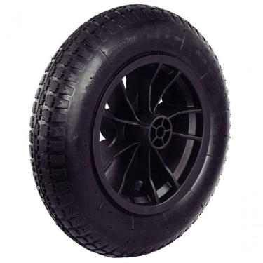 Imagem de Roda Plástica Para Carrinho De Mão Tramontina Pneu Com Câmara 3.25-8" E Bucha