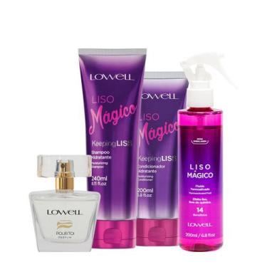 Imagem de Lowell Liso Mágico Keeping Liss Shampoo Condicionador Spray e Pour Toi
