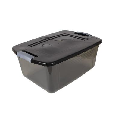 Imagem de Caixa Organizadora São Bernardo em Plástico Preta 20L