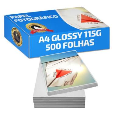 Imagem de Papel Fotográfico Foto 115g A4 Glossy À Prova D'água Pacote 500 Folhas