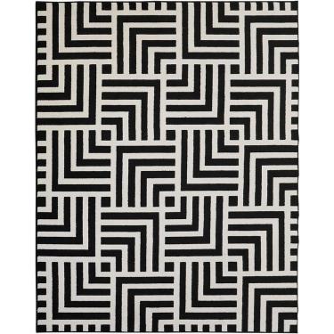 Imagem de Tapete Para Sala Black White Geometric 1,50x2,00 São Carlos