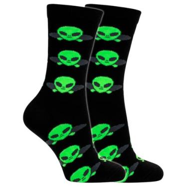 Imagem de Meias Divertidas Desenho Estampada Maluca Adulto Infantil - Flat Socks