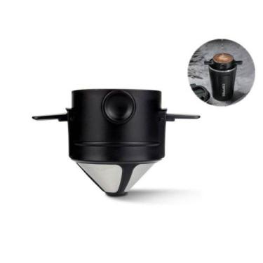 Imagem de Mini Filtro Coador De Café Portátil Reutilizável Com Suporte - Top Rio