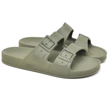 Imagem de Sandália Feminina Slide Confortável EVA Pizaflex, Verde, 33, Feminino