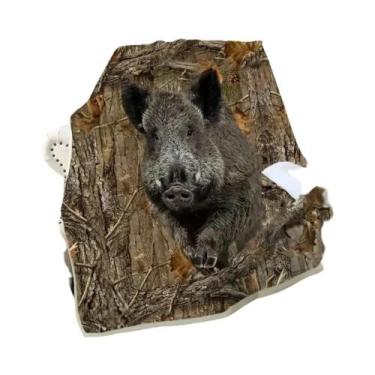 Imagem de Cobertor De Pelúcia Estampado De Javali Para Adolescentes E Adultos, M