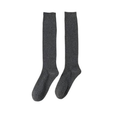 Imagem de Meias Femininas De Algodão Confortáveis E Casuais, Estilo Preppy, Cor 