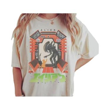 Imagem de Camiseta Vintage Do Filme Alien 1979, Merchandise De Terror Retro, Cam