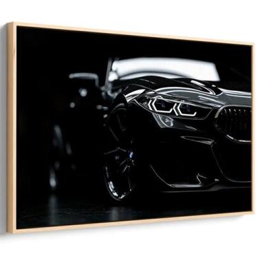 Imagem de Quadro Carro Preto com Elegância Sob Luzes Noturnas - Mioquadros, 180x