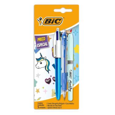 Imagem de Kit escrita Azul com 3 itens - Bic