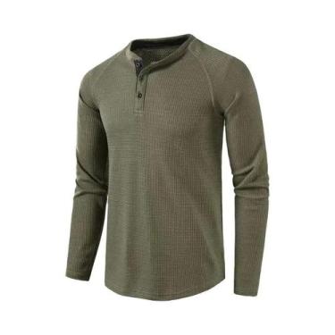 Imagem de Camiseta Masculina De Manga Longa Em Cor Sólida, Estilo Europeu Para O