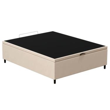 Imagem de Base para Cama Box Baú Casal 138x188cm Hit Z04 Suede Bege - Mpozenato