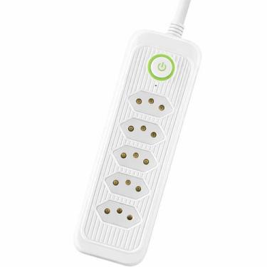 Imagem de Extensão 5 Tomadas 3 Metros Branco - Generico