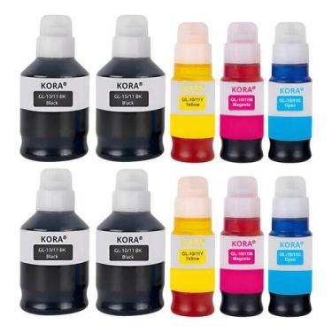 Imagem de Kit 10 Refil Tinta Compatível Canon Gl10 G7010 G6010 Kora