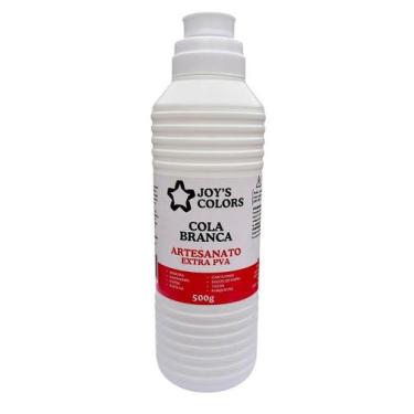 Imagem de COLA BRANCA ARTESANATO EXTRA PVA ADESIVO JOYS COLORS 500 GR - Ideal pa