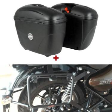 Imagem de Par Baú E21 Givi + Suporte Baú Lateral Royal Enfield Meteor 350 Chapam