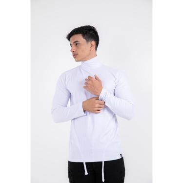 Imagem de Camisa Gola Alta Masculina Cacharrel Sueter Canelada Manga Longa Rolê Slim masculino-Ma...