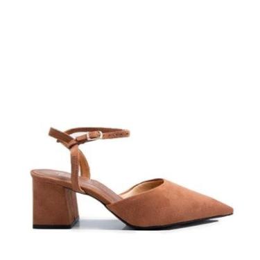 Imagem de Sapato Via Comfort Caramelo Salto Bloco-Feminino