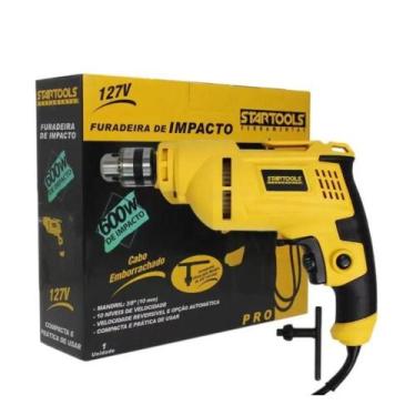 Imagem de Furadeira de Impacto com Mandril 10MM Potência 600W Amarela 110V - STA
