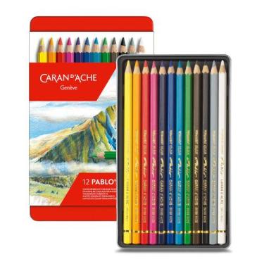 Imagem de Lápis de Cor Caran D'ache Pablo com 12 Cores - CARAN DACHE
