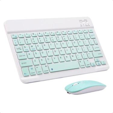 Imagem de Teclado e Mouse Sem Fio Bluetooth Recarregável Verde - Tyru