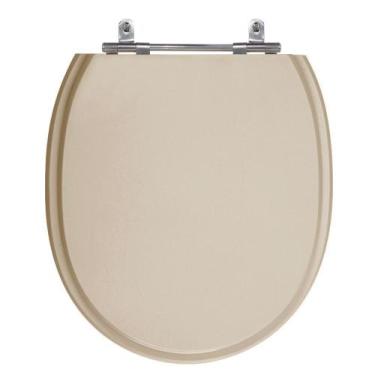 Imagem de Assento Laqueado Village Amendoa Tampa para Vaso Deca em MDF - LOJAROC