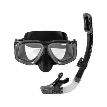 Imagem de Kit de Mergulho Máscara e Snorkel Adulto Vollo