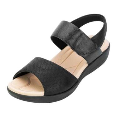 Imagem de Sandália Feminina Papete Leve Conforto Resistente Piccadilly, Preto, 3