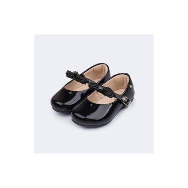 Imagem de Sapato Infantil Pampili Mini Angel Laço com Brilho Verniz Preto, Preto