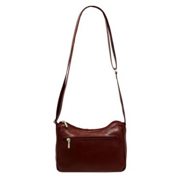 Imagem de Bolsa Feminina Couro Transversal Casual Bls289 - Doras Bolsas, Vermelh