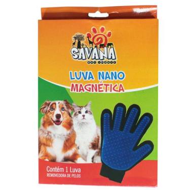 Imagem de Luva Remove Pelos Nanomagnética para Cães e Gatos Savana Pet